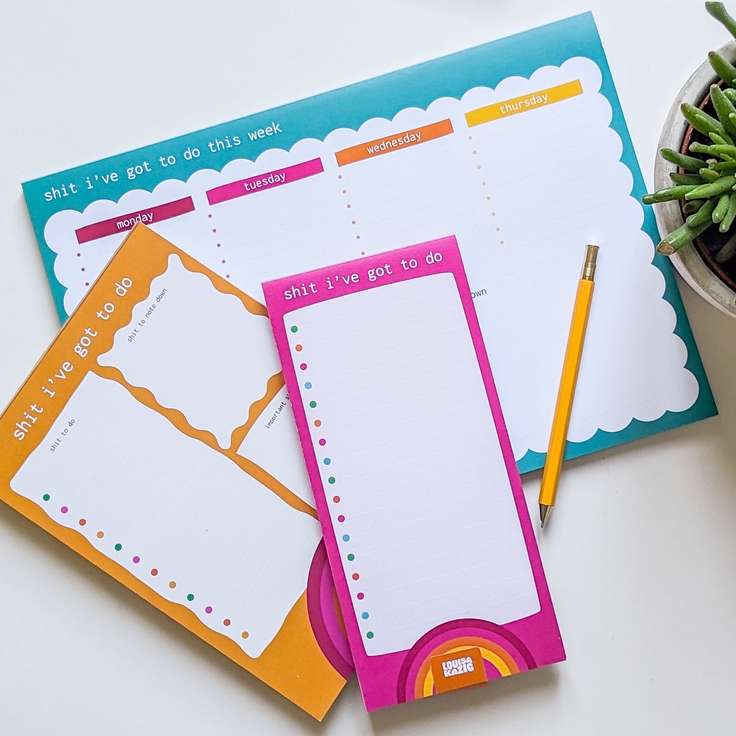 Weekly A4 Notepad - Get shit done desk planner