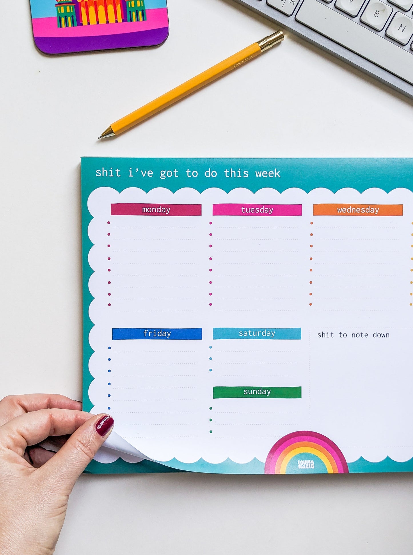 Weekly A4 Notepad - Get shit done desk planner