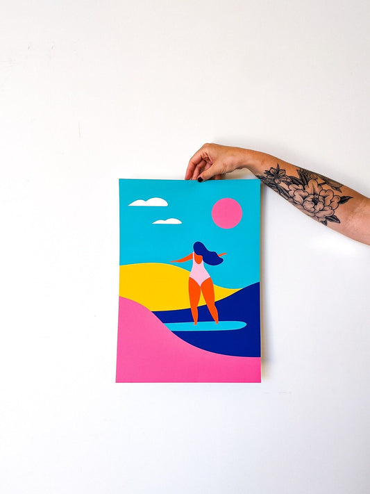 Surfer Girl Print