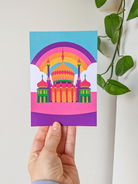 Rainbow Brighton Pavilion Greeting Card