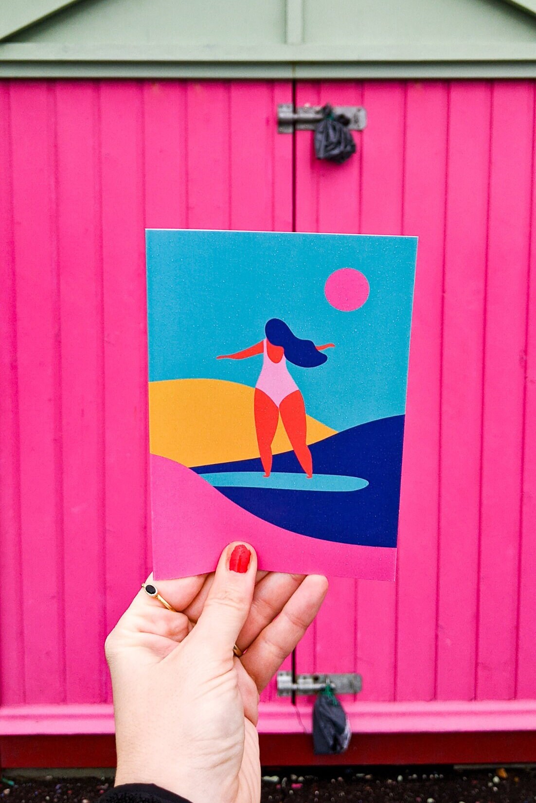 Surfer Girl Greeting Card